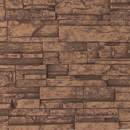Ekena Millwork 9"W x 8"H Cascade Stacked Stone, StoneWall Faux Stone Siding Panel, Sedona PNUCASE-MAT-SAMPLE